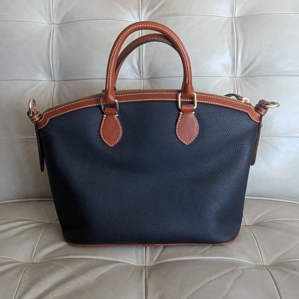 Dooney & Bourke Pebble Grain Domed Satchel - Midnight Blue - Picture 2 of 11